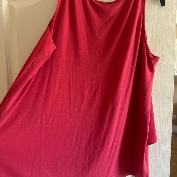 DG2 by Diane Gilman Pink Asymmetrical Tiered Tank Top - Picture 4 of 10